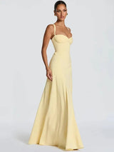 Mozision Off-shoulder Backless Sexy Maxi Dress Women Elegant Spaghetti Strap Sleeveless Bodycon Club Party Evening Dress Fashion