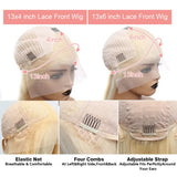 613 Blonde Lace Front Wig Human Hair Body Wave 13X6 Hd Lace Frontal Wig Short Bob Lace Front Human Hair Wig Hd Lace Wig 16 Inch