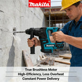 Makita HR140D18V Cordless Brushless Rotary Hammer Drill 3-Mode Electric Hammer for Concrete Metal Wood with LED Light Power Tool