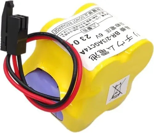 (5-Pack) BR-2/3AGCT4A 6V PLC Battery for FANUC A98L-0031-0025 CNC System (Black Connector)