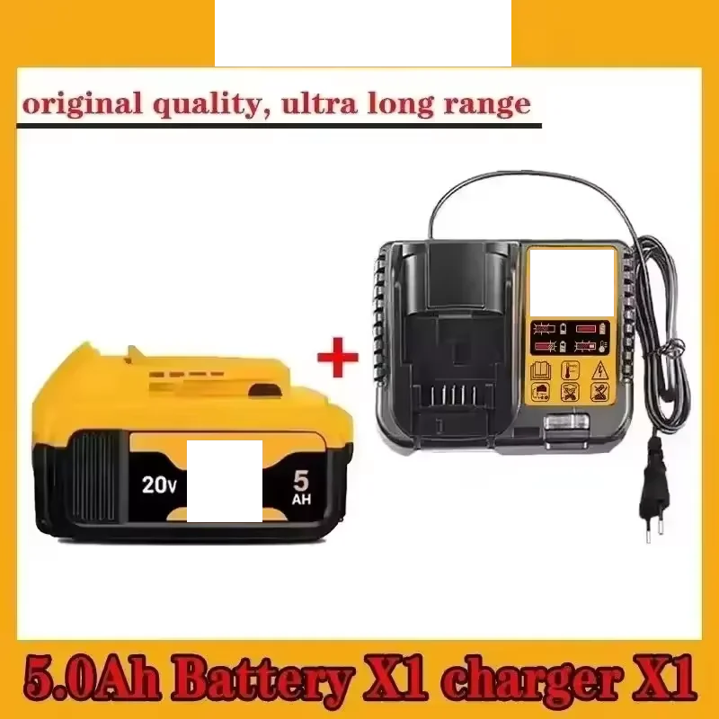 100% Original 20V 5.0Ah MAX Battery Power Tool Replacement for DeWalt DCB184 DCB181 DCB182 DCB200 20V 5A 6A 18Volt 20v Battery.