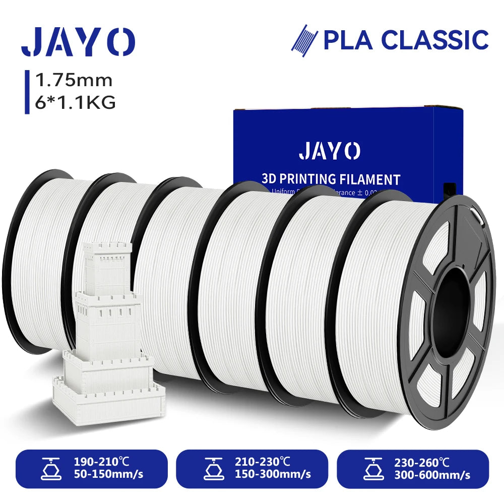 JAYO 3D PETG/ High Speed Matte PETG / PLA Classic Printer Filament 1.75mm 3D Printer Filament 6.6KG Neatly Wound PETG for 3D