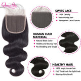 Queenlike 24 24 24 Inch Body Wave Bundles Human Hair Bundles And 4x4/5x5 Lace Closure 12A Brazilian Bundles 100% Human Hair