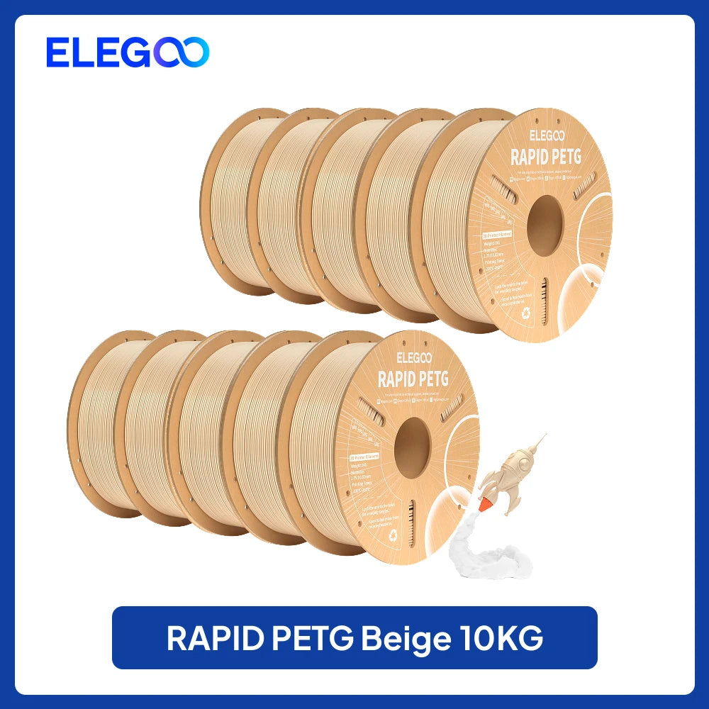 ELEGOO 4KG/5KG/10KG 1.75mm Rapid PETG Filament