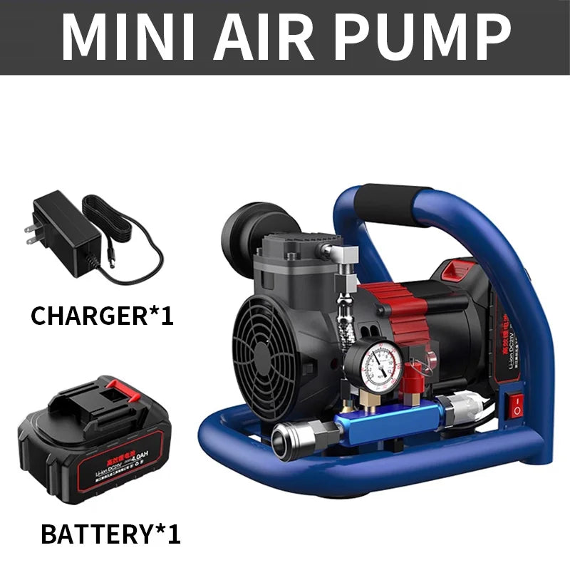 Lithium battery small air compressor Mini air pump Portable air compressor Car air pump Woodworking air pump