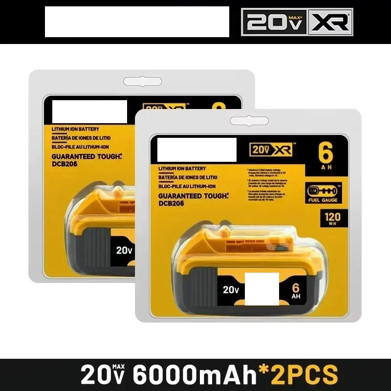 100% Original 20V 5.0Ah MAX Battery Power Tool Replacement for DeWalt DCB184 DCB181 DCB182 DCB200 20V 5A 6A 18Volt 20v Battery.