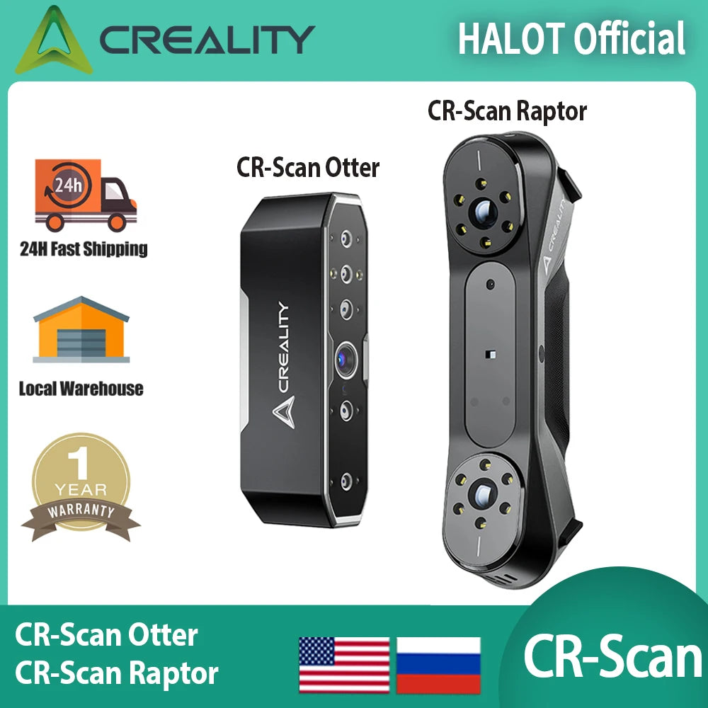 Creality CR-Scan Raptor / CR-Scan Raptor Pro Multiple-line Blue &NIR Consumer 3D Scanner High-Speed Scanning CR-Scan Otter