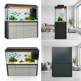 All-in-One AquariumLuxurious Rectangular Saltwater Fish Tank Aquarium With Aluminum Frame And Cabinet. Environmentally Friendly.
