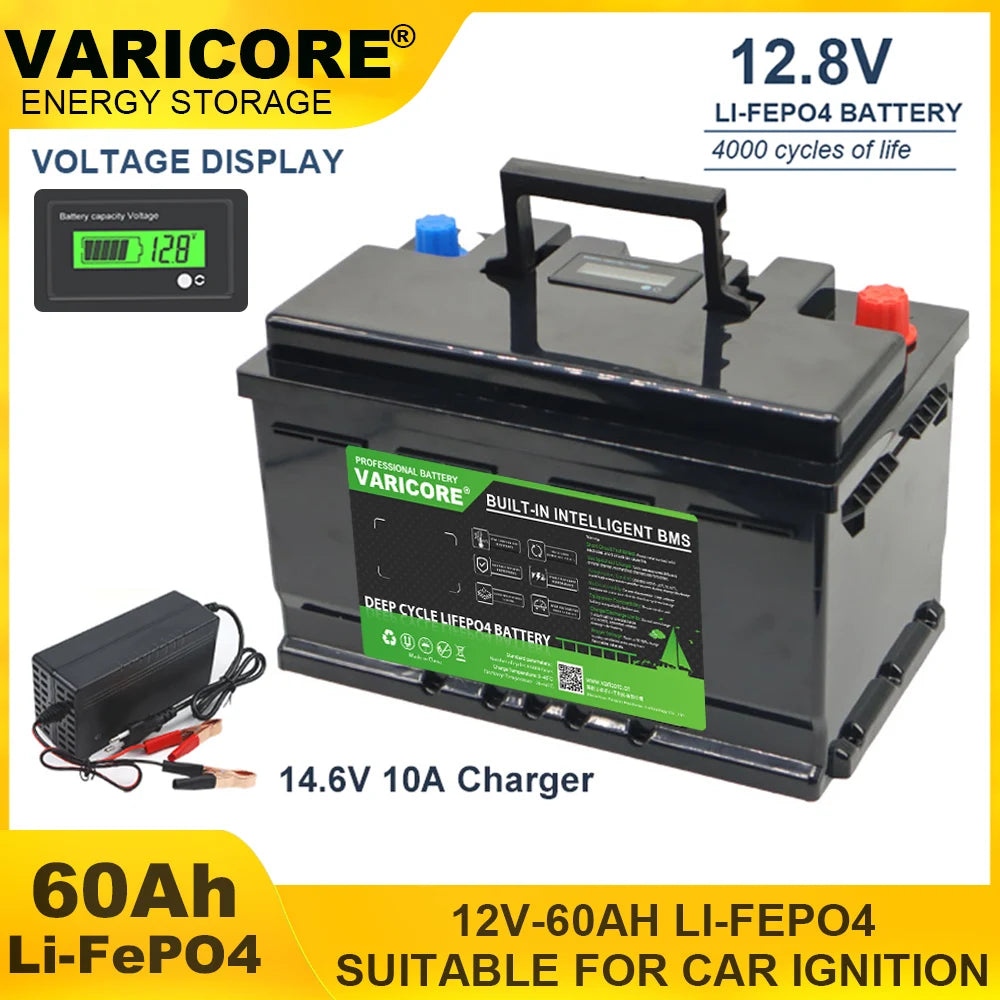 VariCore 12V/12.8v 340Ah 360Ah 200Ah 180Ah 120Ah LiFePO4 Battery Lithium Iron Phosphate Batteries Travel Camp 14.6v Golf Cart