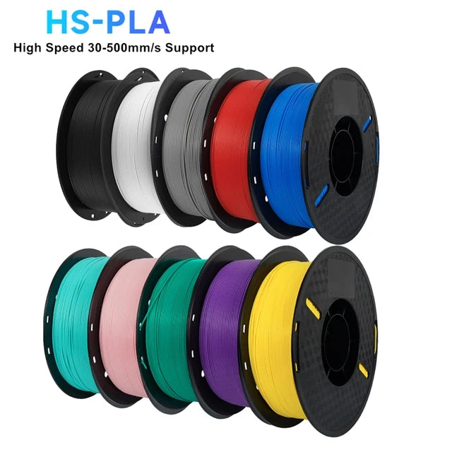 KINGROON High Speed PLA Filament 1.75mm New HS-PLA 3D Printer Filament For 30-500mm/s Fast Printing Rapid PLA 5kg 10kg Mix Color