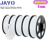 JAYO 3D Printer Filament  PETG PLA HSMPETG PLA PLUS 1.75mm 5Rolls 3D Printing Materials for 100% No Bubble &FDM 3D Pen DIY Gift
