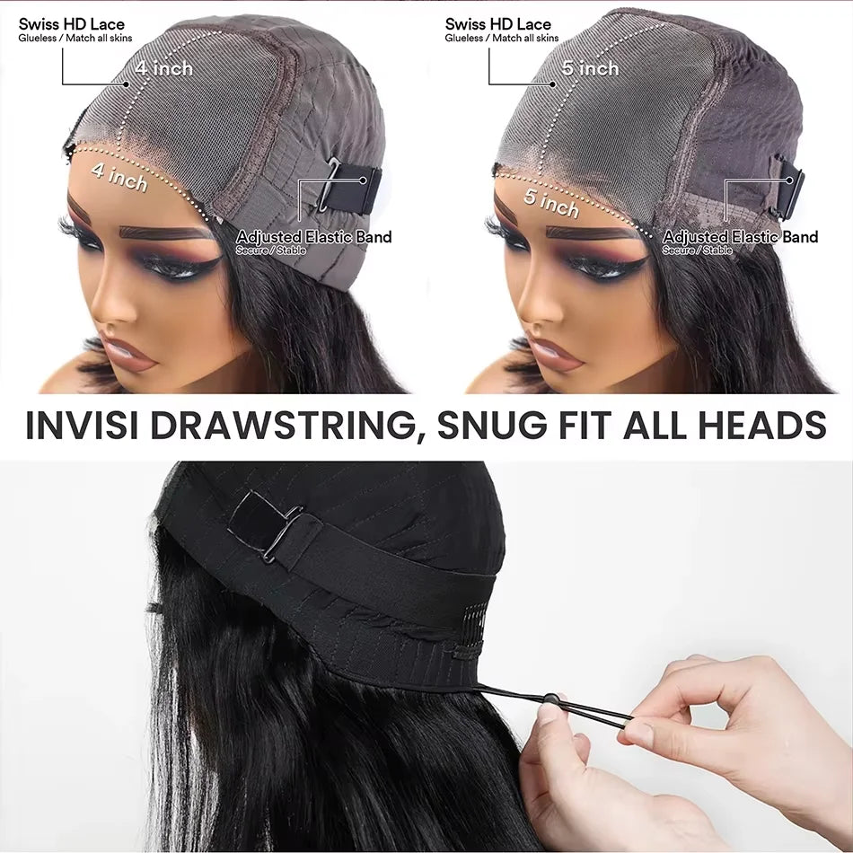 5x5 Pre Cut Hd Lace Closure Wigs Glueless Wigs Human Hair Ready To Wear Body Wave Lace Front Wigs Human Hair For Women