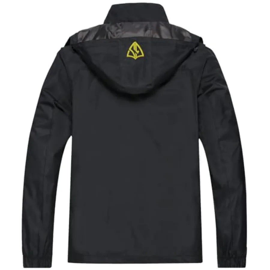 Mens Windproof Jacket Waterproof Lightweight Mountain Sport Jacket for Men Hooded Windbreaker Raincoat
