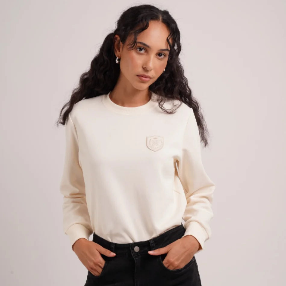 AS AW26 Trendy embroidered Crewneck Long Sleeve Top women's wear
