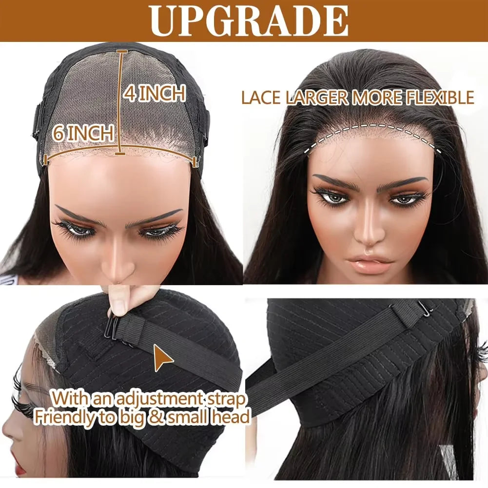 Wear Go Glueless Wig Body Wave Human Hair Wigs 30 32 Inch 4x4 5×5 HD Lace Closure Wig Pre Plucked Pre Cut Human Hair Wigs
