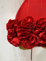 Women Sexy Strapless Backless Flower Embellished Mini Bandage Dress Bodycon Celebrity Party Cocktail Evening Party Club Dresses