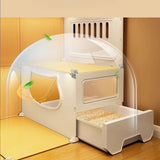 Cat Villa with Toilet Drawer Integrated Dog Cage Indoor Extra Large Space Home Cat Bed and Litter Box Pet Cats Cabinet Dog Nest