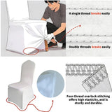 Jiaorui 20/30/50/100 Pcs Spandex Wedding Chair Seat Cover