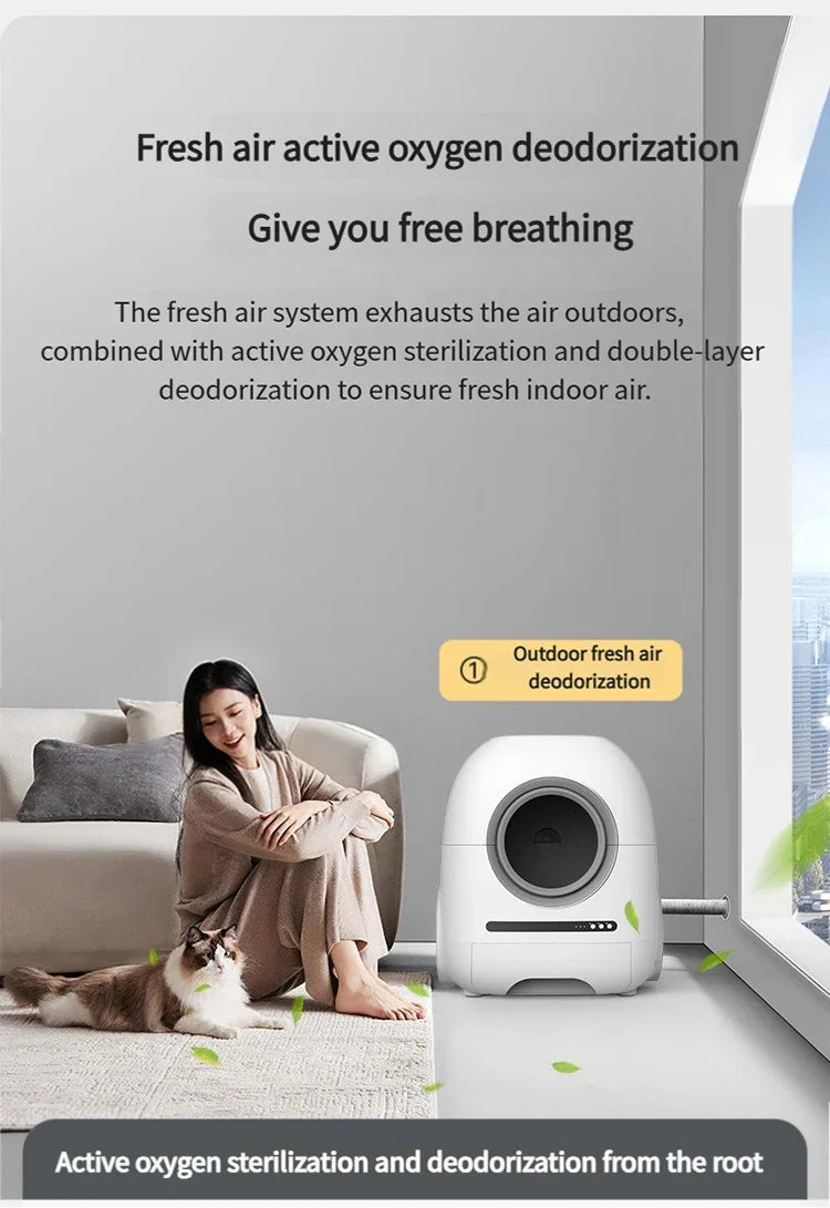 Wholesale Automatic Cat Box Self Cleaning with APP Control Cleaning Toilet Box Equipment Splash-Proof Plastic