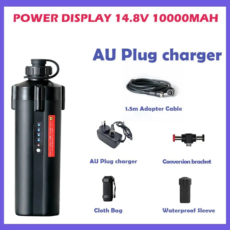 10Ah Power Display 14.8V 10000mAh Sea Fishing Electric Reel Battery For SHIMANO 600DH 1000EJ DAIWA 600MJ 500MJ Droplet Wheel