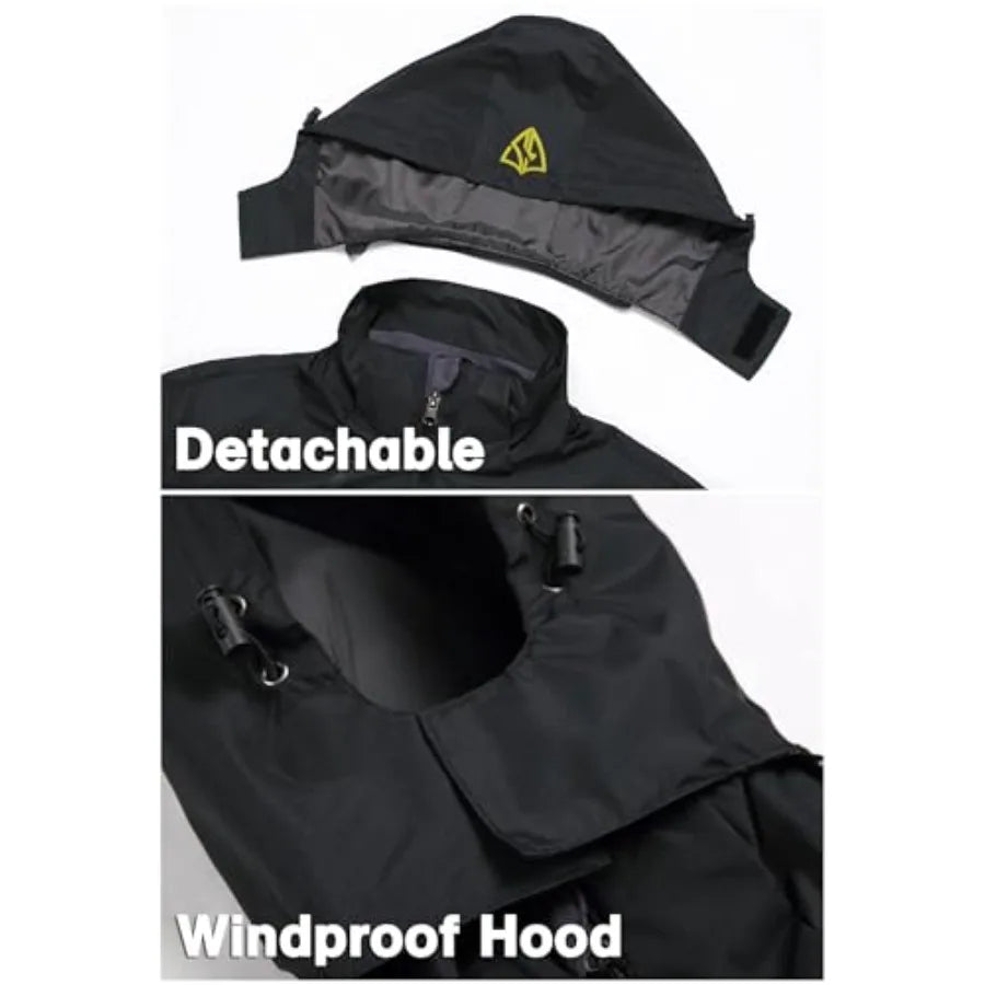 Mens Windproof Jacket Waterproof Lightweight Mountain Sport Jacket for Men Hooded Windbreaker Raincoat