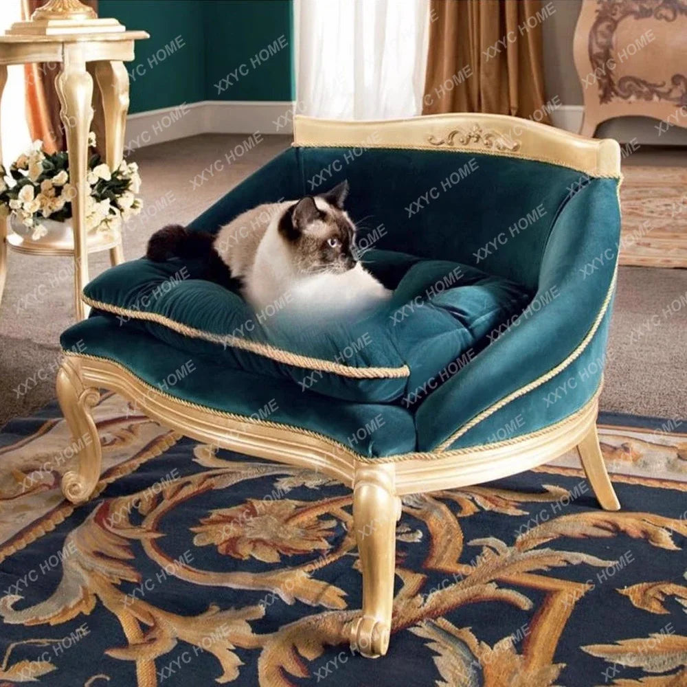 AAStyle Solid Wood Indoor Cat Recliner Cat Sofa Household Cat Sofa Bed Dog Sofa Dog Bed Dog Recliner
