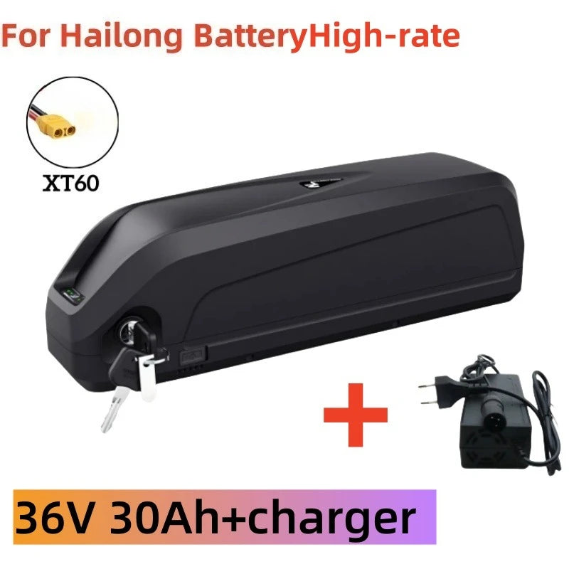 New Battery 36V/48V 20/30/40/50/60Ah, Suitable for Octagonal BBS02, BBS03, BBSHD Motor, Hailong Battery 36V, Hailong 48V