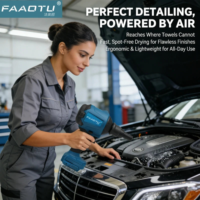 FAAOTU DAS180 rechargeable air dust gun brushless inflator equipment for dust removal in narrow spaces,suitable for MT battery