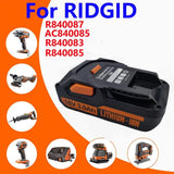 3000mAh 18V Li-ion Rechargeable Battery For RIDGID R840087 R840083 AC840085 Series Cordless Power Tool Accessories Battery