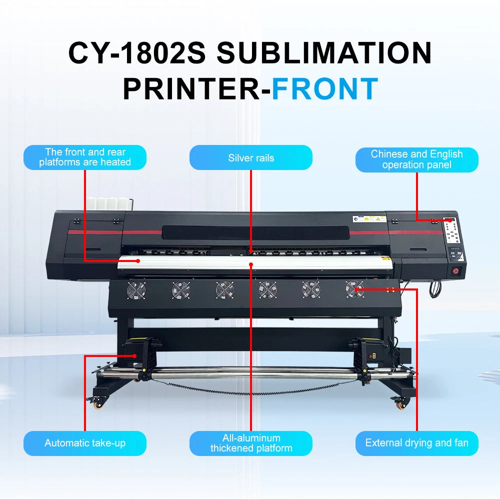 OYfame 1.6M 1.8M Sublimation Printer For Epson XP600 I3200 Large Format Sublimation Printer ECO Printer Plotter