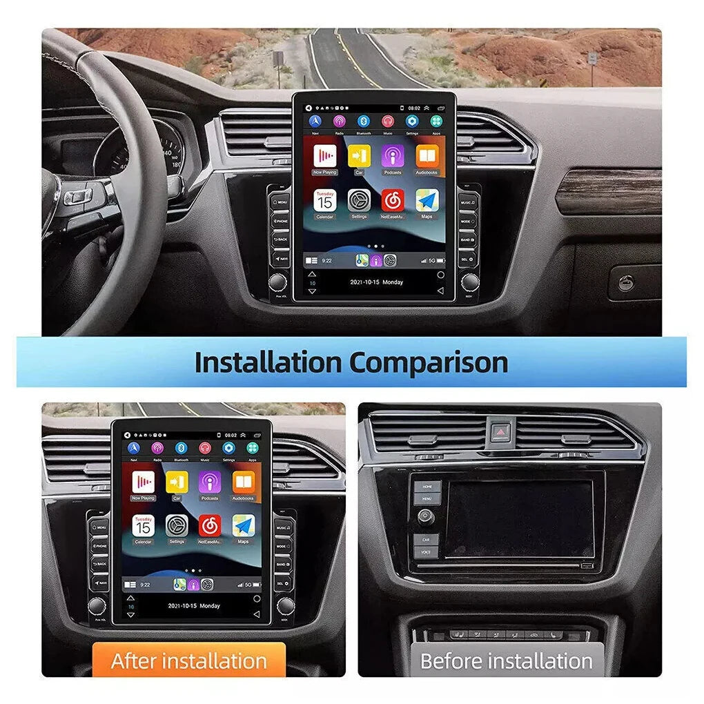 Car Entertainment With Android Double Din Car Stereo Android 13 With 12LED Rearview Android Auto