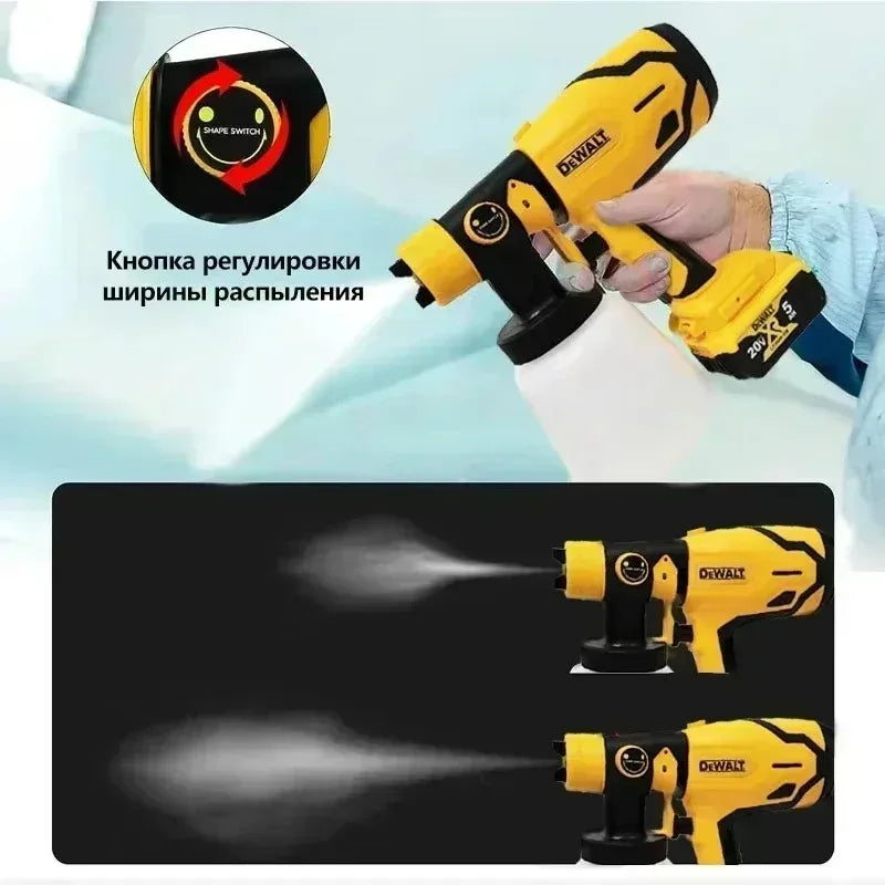 DEWALT Cordless Paint Sprayer, 800ML High Power Electric Spray Gun for Automotive Furniture & Metal Coating