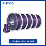 ELEGOO 5KG/10KG 1.75mm Silk PLA Filament,3D Printer Filament 1kg Gold Silver Fits for Most FDM 3D Printers