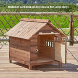 Outdoor Dog House Waterproof Winterproof Wooden Dog Villa Warm Shelter for Dogs Cats