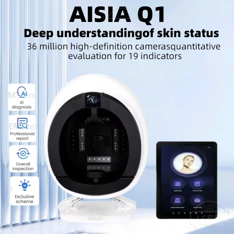 AISIA Q1 3D AI Facial Skin Analyzer Detection Skin Problem Diagnosis 8 Spectrum Professional Analysis Beauty Salon Equipment