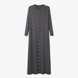 AS AW25 ribbing maxi dress woman fashion V neck comfortable button dress