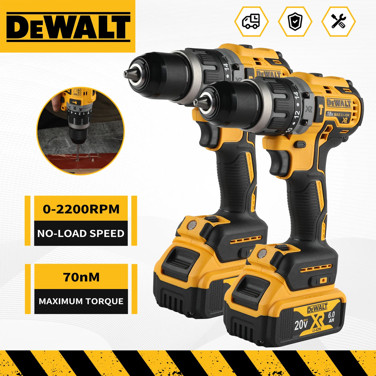 DEWALT 796 18V Brushless High Torque Impact Screwdriver Portable for Home Improvement DIY & Professional Work