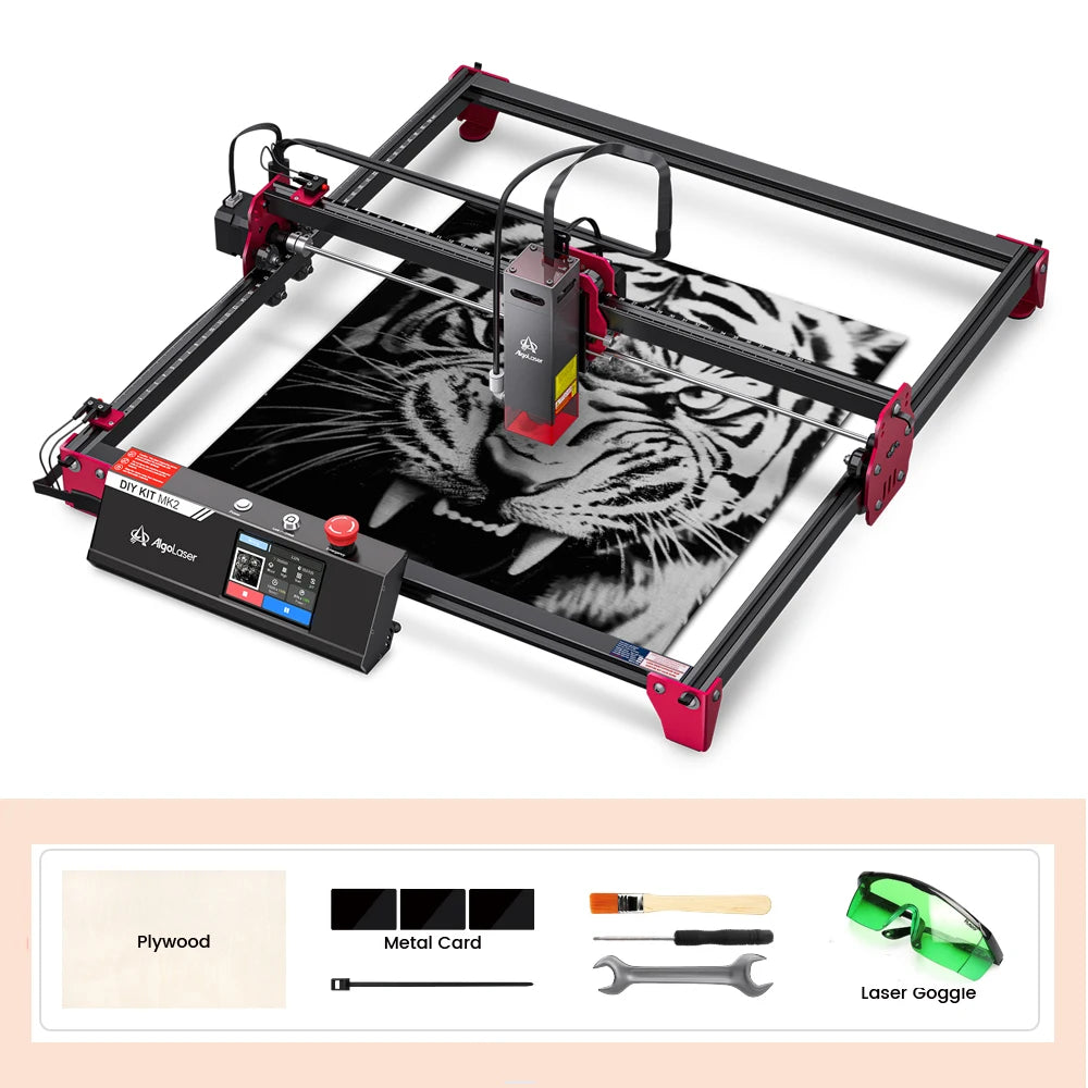 Algolaser DKMK2 10W Powerful Woodworking Laser Cutter Engraver Metal/Wood/Acrylic/Glass CNC Laser Cutting Engraving Machine