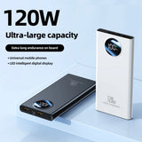 120W 80000mah Power BankSuper Fast Charging Ultralarge Capacity For Mobile Power External Battery For Iphone Xiaomi Samsung