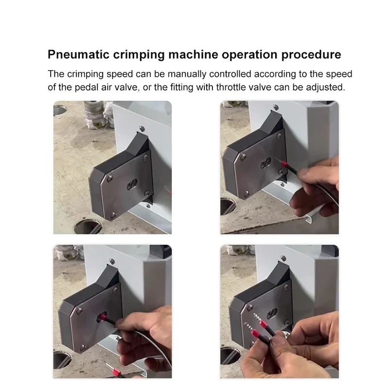 0.8-25mm² Pneumatic Tube Terminal Crimping Machine Insulated Terminal Cold Crimping Clamp Quadrilateral Crimping Machine