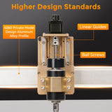 LUNYEE Router CNC Machine 4040 PRO for Woodworking Metal Acrylic Cutting Milling GRBL Control Lead Screw Driven 3Axis
