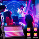 U'King 1/2Pcs 200W LED RGBW 48+8-Segment Strobe Light DMX512 Wash Stage Light Uplight DJ Lights For Party Disco Wedding Bar KTV