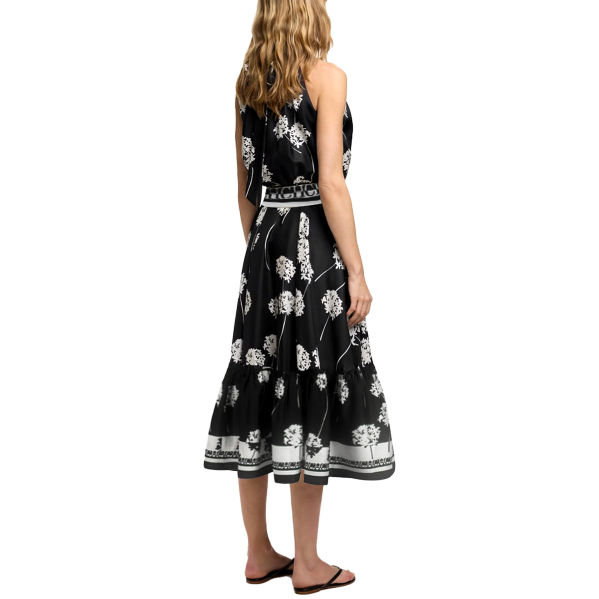 CHCH New 2025 Women Fashion Sleeveless Tank Dress Summer Elegant Sundress Femmel Slim Waist Lace-Up Vintage Midi Dress