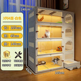 Cat Villa with Toilet Drawer Integrated Dog Cage Indoor Extra Large Space Home Cat Bed and Litter Box Pet Cats Cabinet Dog Nest