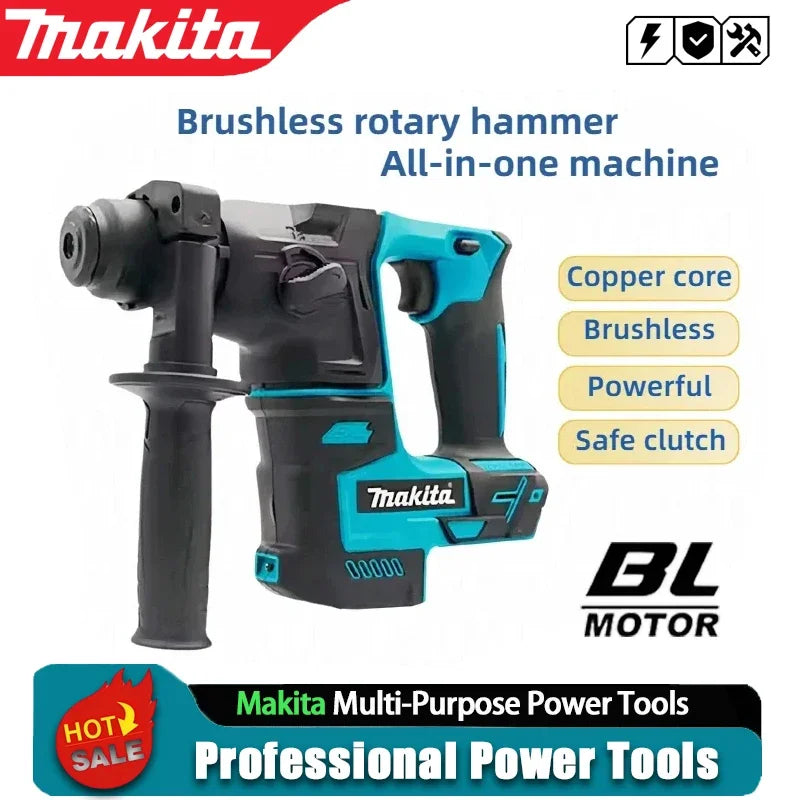 Makita Brushless Hammer Cordless Electric Hammer 18V Lithium Battery  Wireless Drills Makita 18v Power Tools
