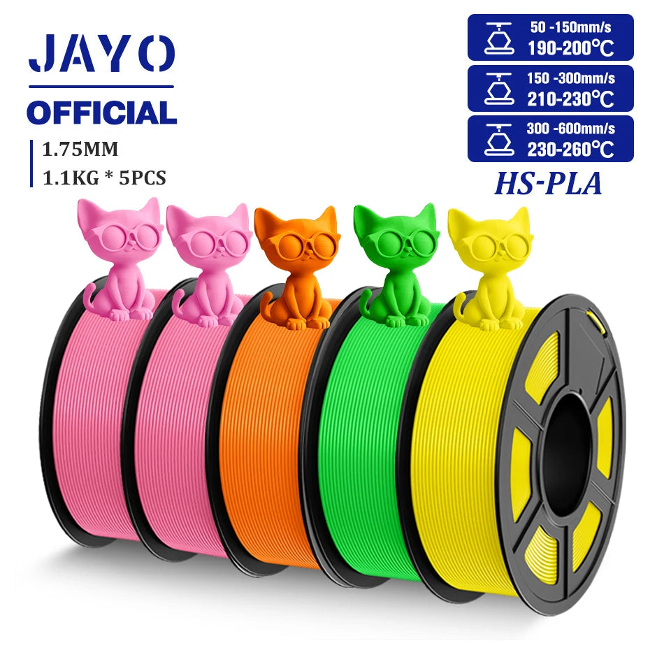 JAYO High Speed PLA Filament 5.5KG PLA 3D Filament For FDM 3D Printer Neatly Wound PLA 3D Printing Materials 100% No Bubble