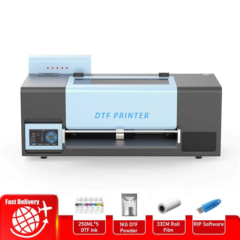 A4 A3 DTF Printer with XP600 printhead With DTF Powder Shaker Machine for DIY T-Shirt printing machine A3 Textiles fabric print