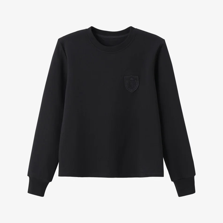 AS AW26 Trendy embroidered Crewneck Long Sleeve Top women's wear
