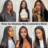 4x4 5x5 HD Lace Frontal Glueless Wig Human Hair 30 40 Inch Straight Human Hair Wig Pre Plucked Straight HD Lace Frontal Wig 13x6