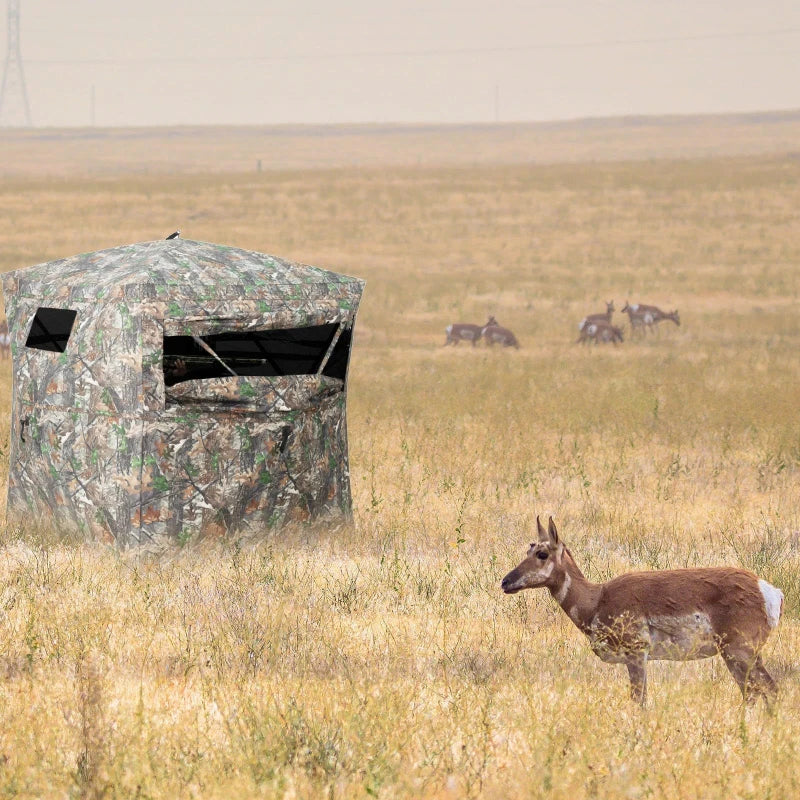 Outdoor Camouflage Tents Portable Durable Camping Tent Waterproof Adjustable Rope Field Hidden Hunting Shelters Quick Opening